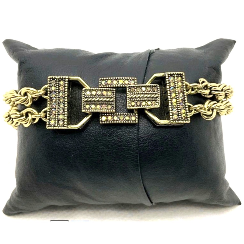 HEIDI DAUS "CHAIN OF EVENTS" AURORA BOREALIS CRYSTAL BRACELET STUNNING! NEW! - Picture 2 of 4